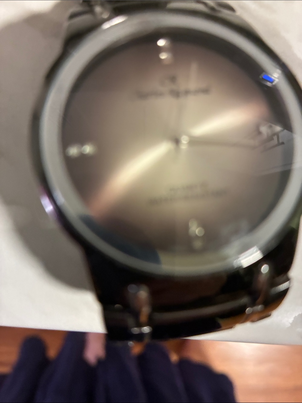 Men's Black Metal Bracelet Dress Watch